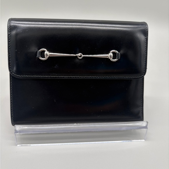 Gucci Horsebit Black Leather Long Wallet Made in Italy - Picture 1 of 11